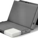 Cozzzi 4 Inch Twin Folding Mattress for Floor and Traveling with Removable Cover - Lightweight and Portable Mattress for Adults & Kids - Compact and Easy to Storage (75in x 39in x 4in)