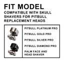 4PCS Shaver Replacement Blades,Shaver Replacement Heads for Pitbull Platinum Pro Shaver,Compatible with Skull Shaver Pitbull Gold PRO Shaver Replacement Blade