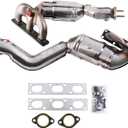 Front & Rea Catalytic Converter with BMW 328I 2009-2012328XI 2007-2008X5 2007-20103.0LBMW 810 BMW X610H22-134, 10H22-135 EPA Compliant