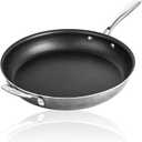 Granitestone 14 Inch Large Non stick Frying Pan for Cooking, Frying Pans Nonstick, Ultra Durable Mineral and Diamond Coating, Family Sized Open Skillet, Oven and Dishwasher Safe, Black