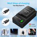 PSP Battery and Charger, 2Pcs 1800mAh 3.6v Lithium Polymer Replacement Rechargeable Batteries with LED Charging Station for PSP 1000 1001, PSP-110, PSP Fat Console