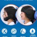 SARISUN Travel Pillow Combo with Chin Strap, Airplane Pillows with 3D Eye Mask for Sleeping, 360 Support Plane Head Strap for All Plane Seats, Long Flights Essentials, Stop Bobblehead, Red
