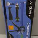 Caulk Gun Kit, Smooth Silicone Caulking Gun and Caulk Remover Tool, Sealant Finishing Tool Grout Scraper for Kitchen Bathroom Window Sink Joint, All in One with Gift Box