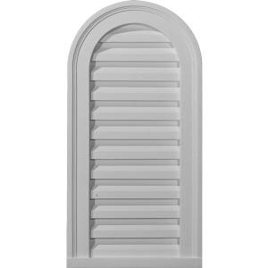 Ekena Millwork 22"W x 32"H x 2 3/8"P, Cathedral Gable Vent Louver, Functional, 22-in. W x 32-in. H