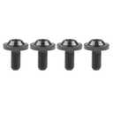 Titanium Ti M5x10 12 15 20 25 30 35mm Button Torx Head Bolt Screw for Bicycle Motorcycle (M5x10mm, Black)