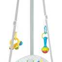 Slevoo Baby Jumper, Baby Door Jumper with Bumper, Play Tray and Two Jingle Rattles (Pine-Soft)