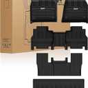 3W Floor Mats & Cargo Liner Fit for Jeep Grand Wagoneer 2022-2025 7 seat (Not Fit for L or 8 seat), TPE Custom Fit Wagoneer Floor Liner for 1-3 Rows and Trunk Mats Full Set Car Accessories