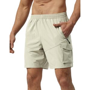 Men's Hiking Cargo Shorts Lightweight Quick Dry Athletic Shorts with Multi Pocket for Workout Golf Camping Casual (S)