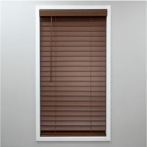 Eclipse 2in. Faux Wood Blinds, 20.5"W x 48"L in Dark Oak - Cordless Window Blinds, Certified Safe for Children & Pets, Light Filtering, Wand Tilt and Smooth Easy Operation, Window Shades for Home