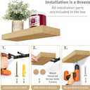 Floating Shelves for Wall  Floating Shelf for Kitchen, Bedroom, Living Room, Bathroom, Home & Wall Decor - Mounted Bathroom Shelves with Invisible Brackets, 6"x6"x1"