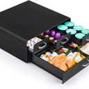 SZQINJI Coffee Pod Organizer 72/96 Pods Coffee Capsule Holder 2-Tier Coffee Pod Storage 4-Drawer Compact, Compatible with Keurig K-cup & Nespresso Capsule