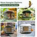 Kingsyard Squirrel Proof Suet Feeder, Cage Bird Feeders for Outdoors Hanging, All Metal, Double Suet Cake Capacity, Tray & Weatherproof, Green