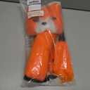 HAOAN Furry Fox Mask Wolf Fox Tail and Paw Gloves Set Adult Cat Halloween Mask Animal Party Costume (Orange White)