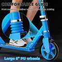 Scooters for Kids 8-12, Teens & Adults - Load 240 LBS, 8-Inch Wheels, Kick Scooter with Shock Absorption System, Hand Brake & Bell, 4 Adjustable Height Levels, Perfect for School, Commuting or Park