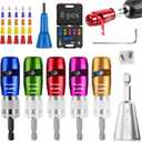 Mriykio Wire Stripper Tool, US Regulations Wire Stripper for Drill & Wire Twisting Connector Set, Electrician Tools Set, 8 in 1 Quickly Wire Strippers Professional Wire Twister Tool for Drill (8pcs)