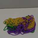 HOOSUN 30 Pack Mardi Gras Beads Necklaces Bulk,Mardi Gras Decorations Accessories Party Favors,Gold Green and Purple Carnival Decor St Patricks Day Necklace Party Supplies for Party,School Event,Home