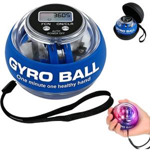 Torque Ball Hand Exerciser,Gyro Ball Hand Wrist Exerciser with Counter,Compact and Portable, Auto-Start Colorful Lighting,Designed for Fitness Enthusiasts and Office Workers