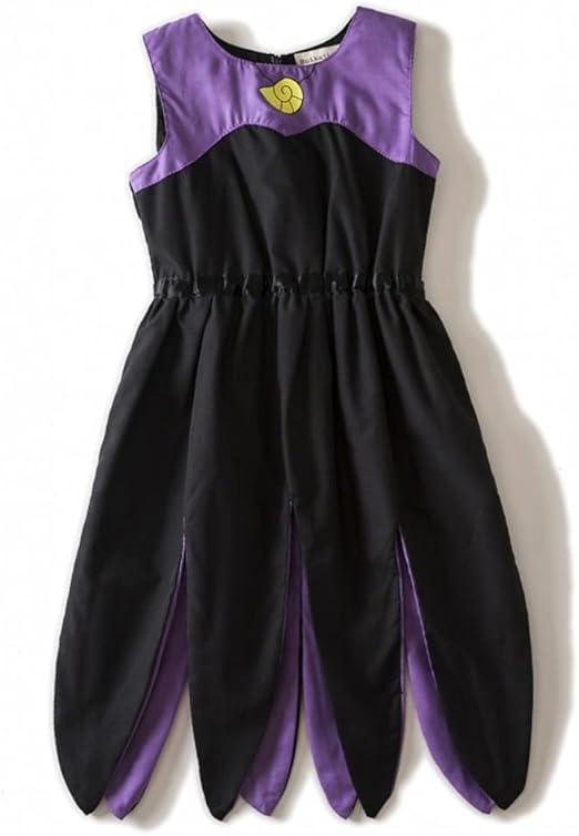 Ruikajia Ursula Costume Little Mermaid Villan Princess Ariel ostume Birthday Girls Dress 10T