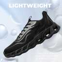 Furuian Steel Toe Shoes for Men & Women Lightweight Indestructible Safety Work Shoes Comfortable Steel Toe Sneakers Puncture Proof Work Sneakers (9.5 Women/8 Men, Black)