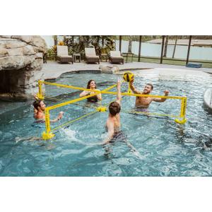 CROSSNET H2O Volleyball Pool Game - Four Square Net - Quick Assemble & Portable - Perfect Pool Toys for All Families W/Accessories