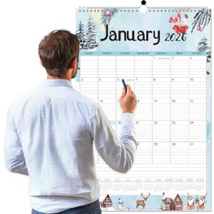 GuassLee Extra Large Wall Calendar 2026,36"x 24" Vertical Jumbo Hanging Wall Planner, 24-Month Aesthetic Large Calendar Jan. 2026 to Dec. 2027 with Thick Paper Watercolor Design for Easy Organizing