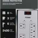 Prime Wire & Cable Prime Wire PB523120 8-Outlet Electronics Surge Protector with 14-3 SJT 6 Foot Cord, White