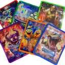 100 Packs Holographic 3.5g Mylar Candy Bags With Designs, Resealable 3.5 grams Baggies, 4x5 Inches Stand up Packaging Food Storage Bag