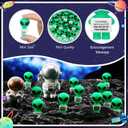 Gejoy 25 Pcs Mini Alien Figures Positive Gift Motivational Message Decorations Inspirational Rubber Mini Figurines for Colleague Staff Teacher Gifts