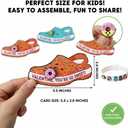 Valentines Day Cards for Kids School Classroom, 30 pcs Valentine's Cards with 30 Shoe Charms for Boys Girls, Valentine Exchange Gift & Classroom Celebration Favors