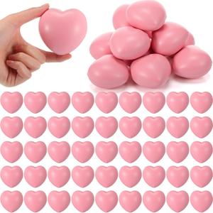 Soulchen 24 Pcs 2.75 Inch Conversation Heart Stress Balls Bulk Valentine's Day Heart Shaped Foam Stress Relief Balls for Adults, Coworkers Valentine Party Favor