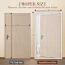 Yotache White Reversible Left Right Side Opening Magnetic Screen Door Fits Door Size 36 x 78, Top Middle Anti-Tearing Net Curtain, Actual Screen Size 38" x 79"