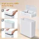 JOYBOS 2 Pack Bathroom Trash Can with Lid, 3 Gal/12 L & 2.7 Gal/10L Garbage Can with Pop-Up Lid,Small Spaces Plastic Trash Can, Slim Trash Bin Waste Basket for Bathroom,Rv, Office, White