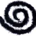 Dxhycc 2 Yards Marabou Feather Boa for Crafts Wedding Party Halloween Costume Christmas Tree Decoration 20 Grams, Black