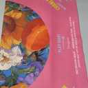 Mahjong Mat for Table, 31.5 x 31.5 Inch Non-Slip Mahjong Mat, Floral and Hummingbird Design Mahjong Table Mat, Foldable Soft Surface for American Mahjong & Tile Games (Pink)