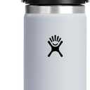 Hydro Flask Water Bottle - Insulated Stainless Steel - Wide Mouth Flex Lid, Non Spill, Leakproof and Refillable in 16 Oz White