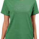 Womens Workout Tops Short Sleeve Shirts Dry Fit Athletic Running Basic Tee 2025 Lightweight Crewneck Summer Outfits (Green, M)