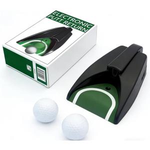 Golf Automatic Putting Machine - Portable - Indoor/Outdoor Practice Automatic Return Golf Cup Training Aid - Comes with Two Double-Layer Balls