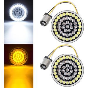 Benlari 1157 Front LED Turn Signal Lights Running Blinker Bulbs Compatible for Harley Davidson Dyna Softail Sportster Touring Street Glide Road Glide Road King Iron 883 1986-2024
