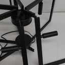 Black Chandelier, Dining Room Light Fixture Geometric Metal Modern Industrial Chandelier Lighting for Farmhouse Living Room Entryway Kitchen (E12 Bulbs Not Included, 6 Light)