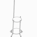 Hanging Plant Stand – Black Metal Indoor/Outdoor Plant Holder