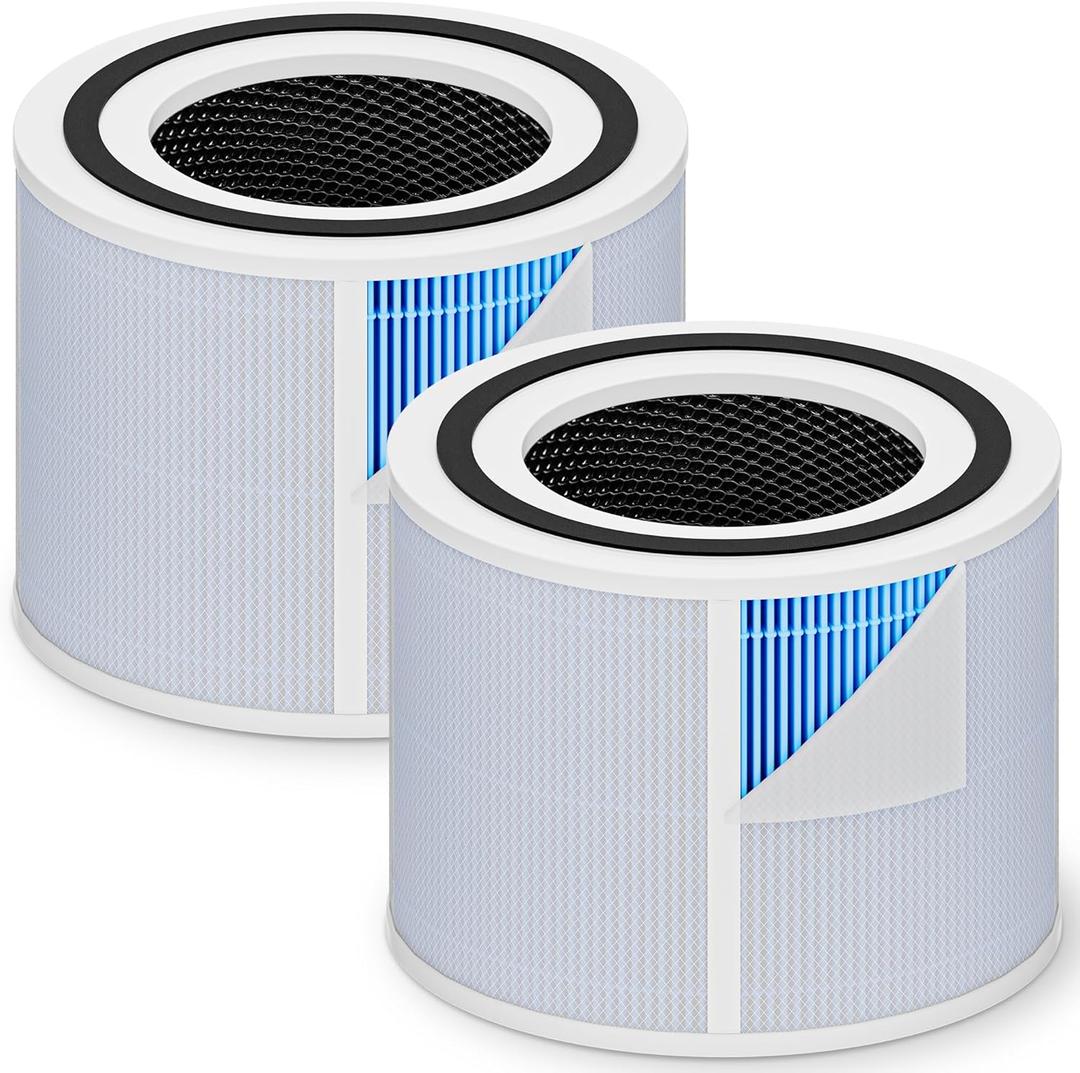 Core 300 Smoke Remover Replacement Filter for LEVOIT Core 300 Core 300-P Core 300S Core 300S-P Vortex Air Air Purifier, 4-in-1 High-Efficiency Activated Carbon, Core 300-RF-SR, 2 Pack, Blue
