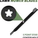 138971 Mower Blades for Craftsman LT1000 LT2000 T110 YT3000 42'' Deck Cut Zero Turn Riding for Husqvarna YTH22V42 YTH18542 YTA18542 YTH1542XP Poulan 138498 532127843 Mdeium Blade 2 Pack