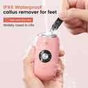 Electric Foot Callus Remover Tool: Rechargeable Foot File Callus Remover for Women Men, Professional Electronic Feet Grider for Cracked Dead Skin Home Salon (Pink)