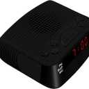 Digital Alarm Clock Radio with FM Radio & Red LED Display, Dual Alarm & Snooze, 20 Station Presets, Sleep Timer & Dimmer, USB Powered Bedside Clock Radio for Bedroom Heavy Sleepers
