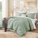 Andency Twin Comforter Set Sage Green, 2 Pieces Kids Comforter Sets for Boys Girls Teens, Boho Tassel Lightweight Winter Fluffy Bed Set (66x90In Comforter & 1 Pillowcase)