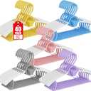 40 Pack Baby Hangers for Nursery Closet, Adjustable Non-Slip Kids Baby Clothes Hangers Toddler Infant Pants Hangers with Windproof Buckles for Baby Girls Boys Childrens Newborn Organizer, 11-14" (Multicolor)