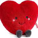 11.8in Red Heart Pillow, Love Pillow, Cute Plush Toy, Heart Throw Pillows Living, Microwavable Stuffed Animals for Women Girl Birthday Wedding Mother's Day Valentines Day Gifts