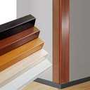 LZPHGB PVC Wood Grain Corner Guards L Molding Wall Edge Strip Anti-Collision Corner Trim Molding for Door Window Backsplash,Mahogany-L 150 cm(53