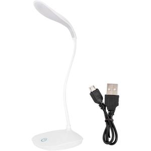 USB Charging Table Lamp with Flexible Neck, 3 Levels Dimmable LED Desk Light with Touch Switch, Night Reading Lamp, USB Table Lamp Dimmable