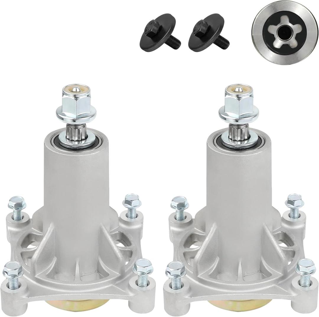 2 Pack 187292 192870 532187281 532187292 567253301 587819701 yth22v46 yth24v48 Spindle 187292 Mandrel Assembly 42" 46" 48" 54" Mower Deck Spindle Compatible with Husqvarna Craftsman Ariens Poulan Pro